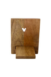 Boekenstandaard hout hartje - naturel | Zusss 