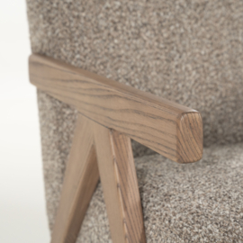 96317 | Fauteuil Francis - taupe Flou | Eleonora