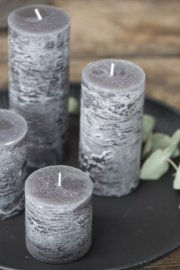 4176-16 | Rustic candle - dark grey Ø:7 H:10 | Ib Laursen