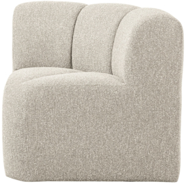 377533-EM | Mojo eetbank hoek met rugleuning - bouclé beige melange | WOOOD