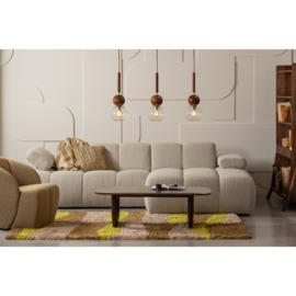 377463-GM | Mojo draaifauteuil - bouclé geel/bruin melange | WOOOD
