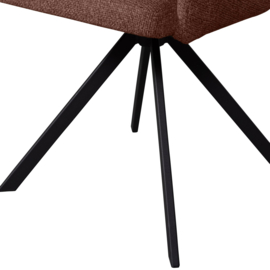 374080-C | Fenne draaibare eetkamerstoel - geweven stof chestnut | WOOOD Exclusive