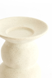 6079843 | Kandelaar Ø12,5x15 cm ATRANI - mat crème | Light & Living