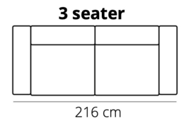 3-zits bank - Vegas 216x97 cm | Het Anker