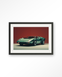 Art Print  met lijst en passe partout zwart 30x40 - Lamborghini  | Urban Cotton