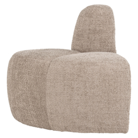 377901- WD | Mojo eetbank hoek rond rugleuning - wollig donkerzand | WOOOD