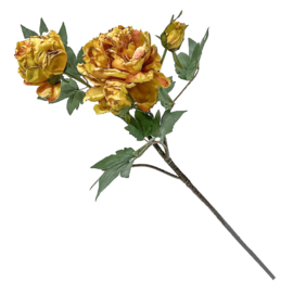 BZ4278 | Kunstbloem pioen 63cm - geel | HomeBound by KY