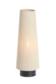 1891412 | Tafellamp Ø19x52,5 cm HOWIE - mat zwart+naturel | Light & Living