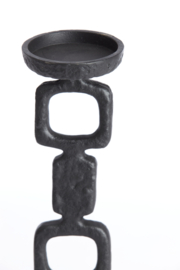 6064912 | Kandelaar Ø12x40 cm CADIZ - mat zwart | Light & Living