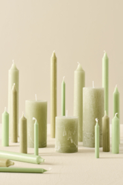 78023-10 | Rustic candle - green tea Ø:6.8 H:10 | Ib Laursen 