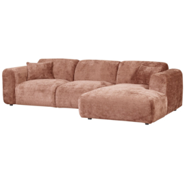 375073-E | Cloud chaise longue rechts - geweven chenille terra | WOOOD