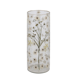 732425 | Gresa vase real flowers L - white | PTMD (alleen afhalen!)