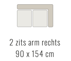 2 zits arm rechts - Denise 90x154 cm | Sevn