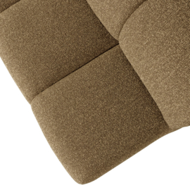 377462-GM | Mojo eetbank met rugleuning 164cm - bouclé geel/bruin melange | WOOOD