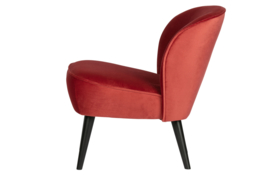 375690-P | Sara fauteuil - fluweel raspberry | WOOOD