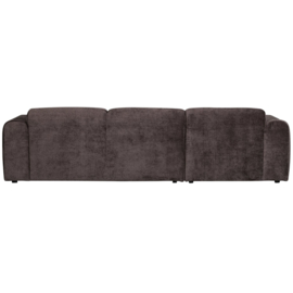 375072-W | Cloud chaise longue links - geweven chenille warm bruin | WOOOD