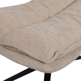 377553-N | Kube draaifauteuil met hocker - naturel | WOOOD