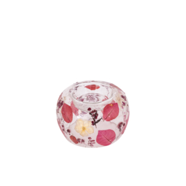 735988 | Ailla tealight with dried flowers S - pink | PTMD
