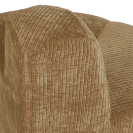377901- H | Mojo eetbank hoek rond rugleuning - rib honinggeel | WOOOD