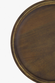Houten stylingbord 30 cm - donkerbruin/goud | Zusss 