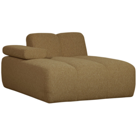 377459/60-GM | Mojo chaise longue element (links of rechts) - bouclé geel/bruin melange | WOOOD
