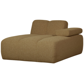 377459/60-GM | Mojo chaise longue element (links of rechts) - bouclé geel/bruin melange | WOOOD