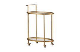 800691-B | Push trolley - metaal antique brass | BePureHome