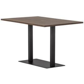 377346 | Bistro dubbele vierkante buisvoet - metaal matzwart 72x80x40cm | WOOOD