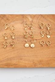 Souvenir oorringen met kauri schelp bedel - goud | My Jewellery