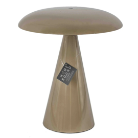 LK1240 | Bureaulamp Mush LED op accu, afneembare kap - taupe | HomeBound by Kolony