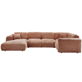 375075-E | Cloud hoekbank rechts - geweven chenille terra | WOOOD