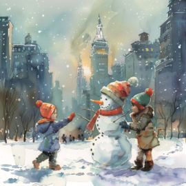 TE2832 | Tegeltje sneeuwpop kinderen | HomeBound by KY