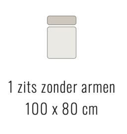 1-zits zonder armen - SOOF 100x80 cm | Sevn