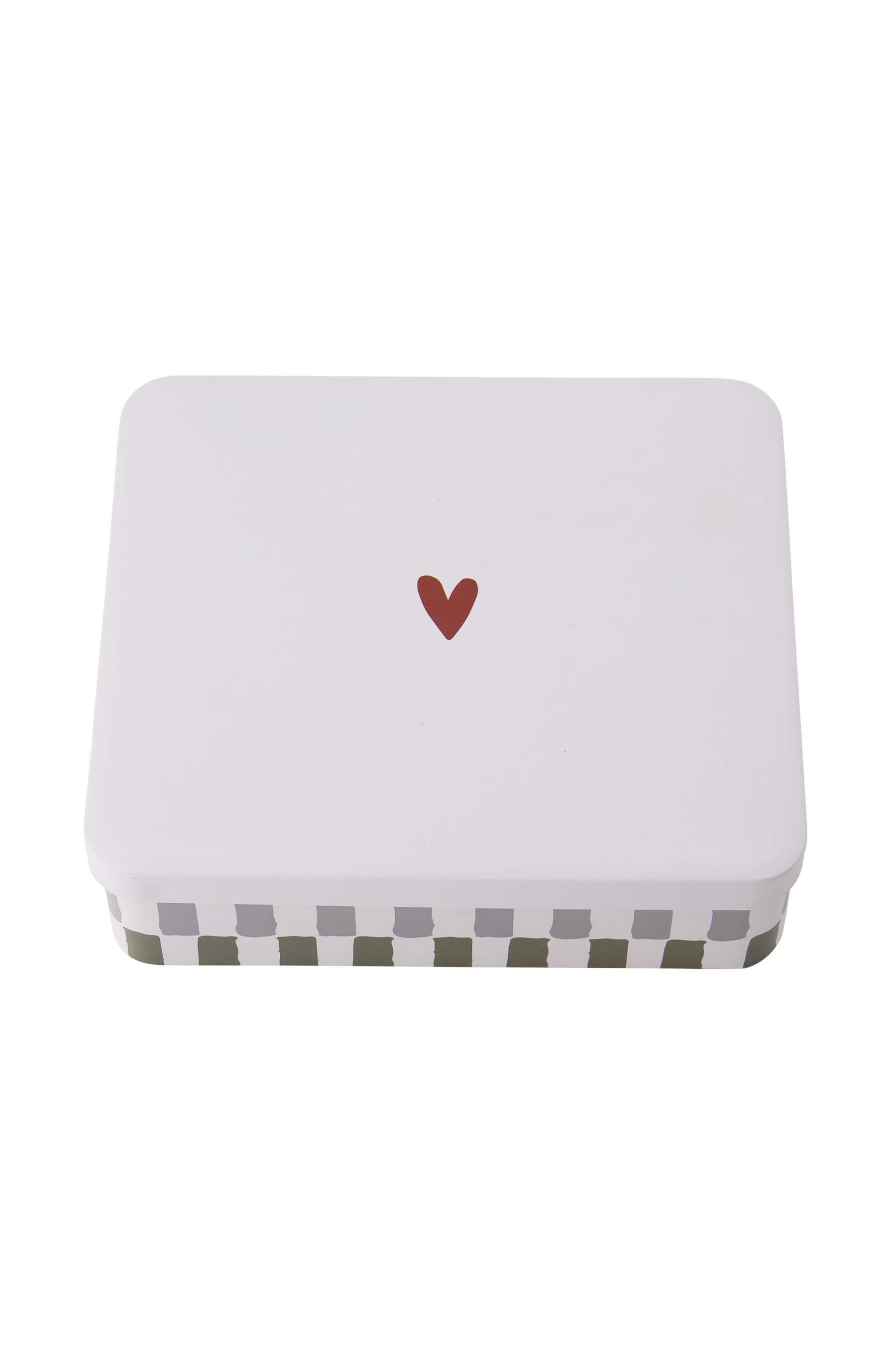 Koekblik hartje - rood/grijs/groen  | Zusss 