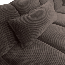 377468-D | Mojo kussen - ribstof donkerzand | WOOOD