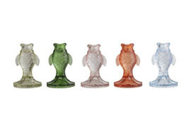 1115001020 | Jacquard candle holder fish - los assorti | Gift Company