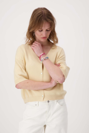 Kralen armband met tekst happy  - off white | Zusss