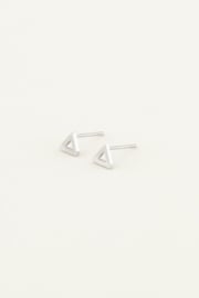 Studs met open driehoek - zilver | My Jewellery