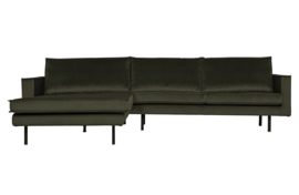 800905-156 | Rodeo chaise longue links - velvet dark green hunter | BePureHome