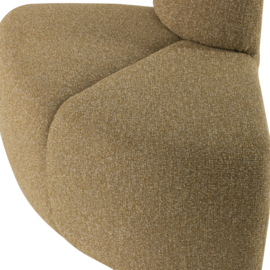 377901- GM | Mojo eetbank hoek rond rugleuning - boucle geelbruin | WOOOD