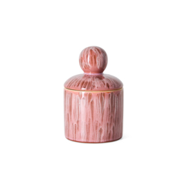 KST0314 | 70s ceramics: small storage jar, rhubarb | HKliving - Medio november verwacht!