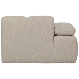 377452/3-EM | Mojo 1-zits element met arm (links of rechts) - bouclé beige melange | WOOOD