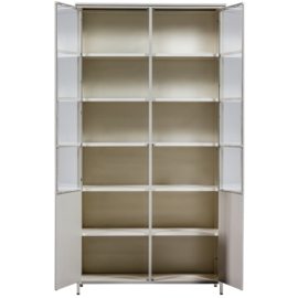 375041-S | Exhibit XL 2-drs vitrinekast - metaal zand | WOOOD