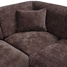 375075-W | Cloud hoekbank rechts - geweven chenille warm bruin | WOOOD