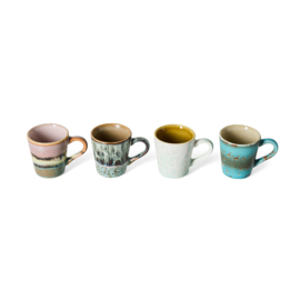 KST0281 | 70s ceramics: espresso mugs, softness (set of 4) | HKliving - Medio oktober verwacht!