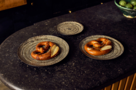 KST0334 | 70s ceramics: dinner plates, brew (set of 2) | HKliving - Medio oktober verwacht!