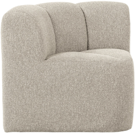 377533-EM | Mojo eetbank hoek met rugleuning - bouclé beige melange | WOOOD