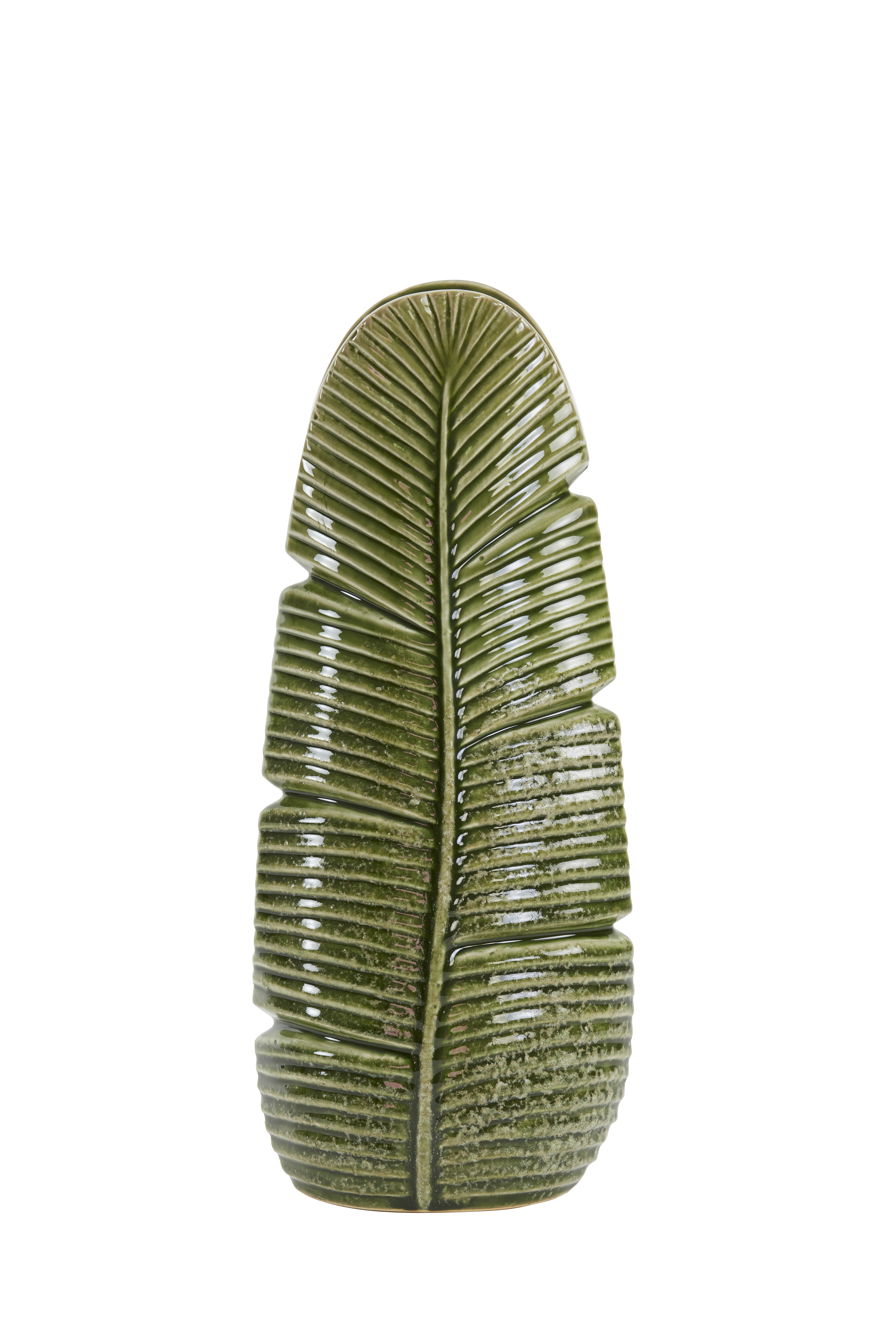 5813876 | Vaas deco 16x10x38,5 cm LOU - keramiek groen | Light & Living