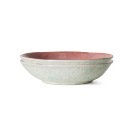 KST0301 | 70s ceramics: curry bowls, lotus (set of 2) | HKliving - Eind oktober verwacht!