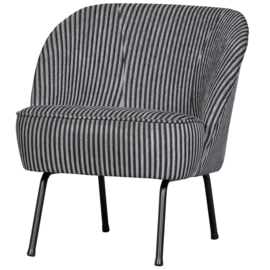 800748-ZG | Vogue fauteuil - geweven stof zwart/grijs | BePureHome